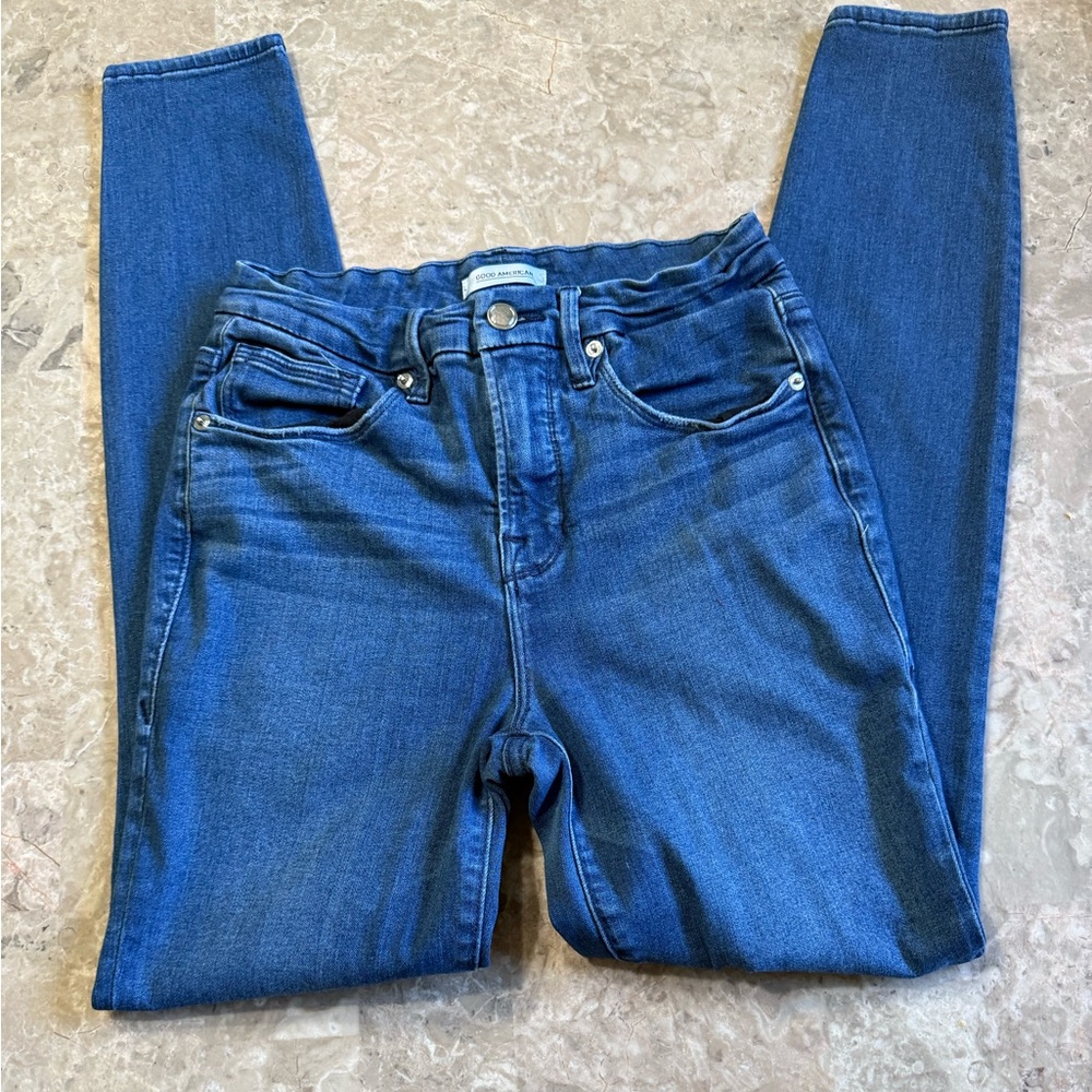 Good American slim stretch jeans